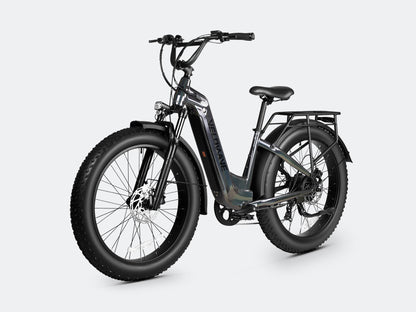 VELOWAVE Electric_Bicycles Silver Ranger Step-Thru 3.0 Electric Bike#color_shiny-black