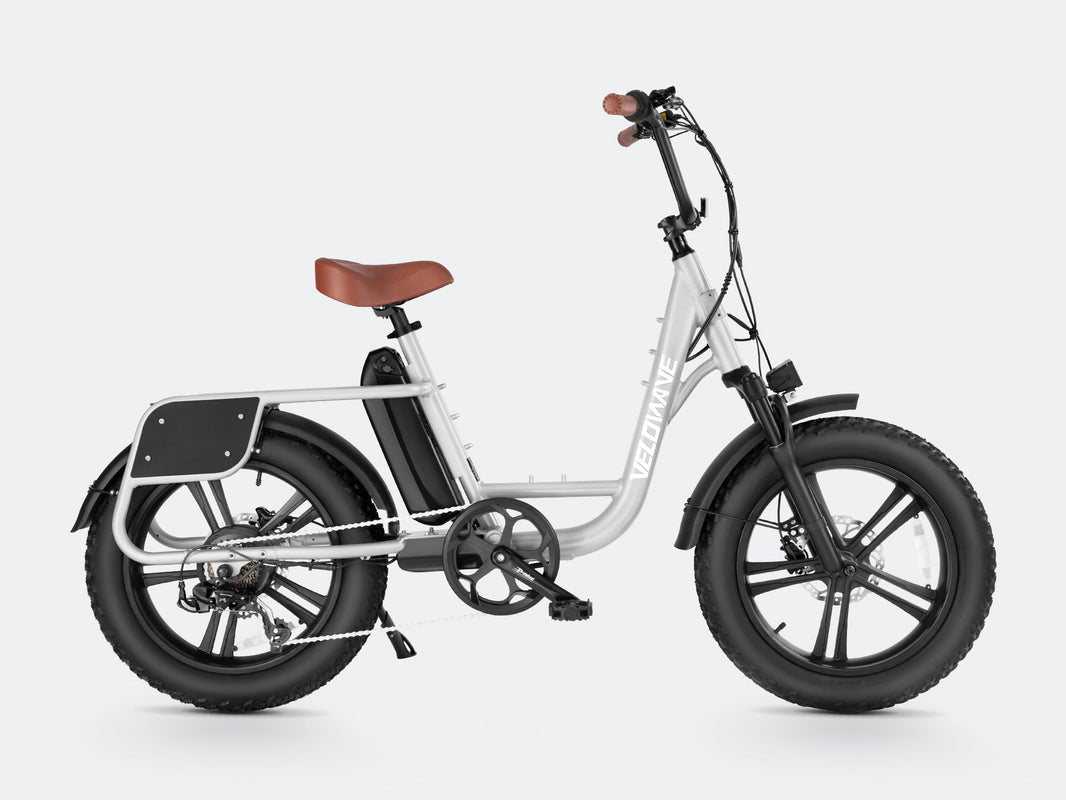 VELOWAVE Electric_Bicycles Silver Prado S Commuter Electric Bike#color_silver