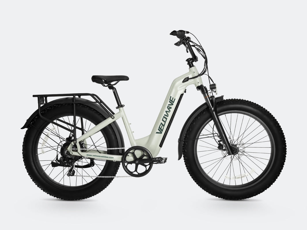 VELOWAVE Electric_Bicycles Morandi Green Ranger Step-Thru 2.0 Electric Bike#color_morandi-green