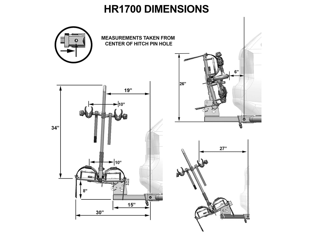 Hollywood Racks eBike Rack Hollywood Racks HR1700 RV Rider E-Bike Rack